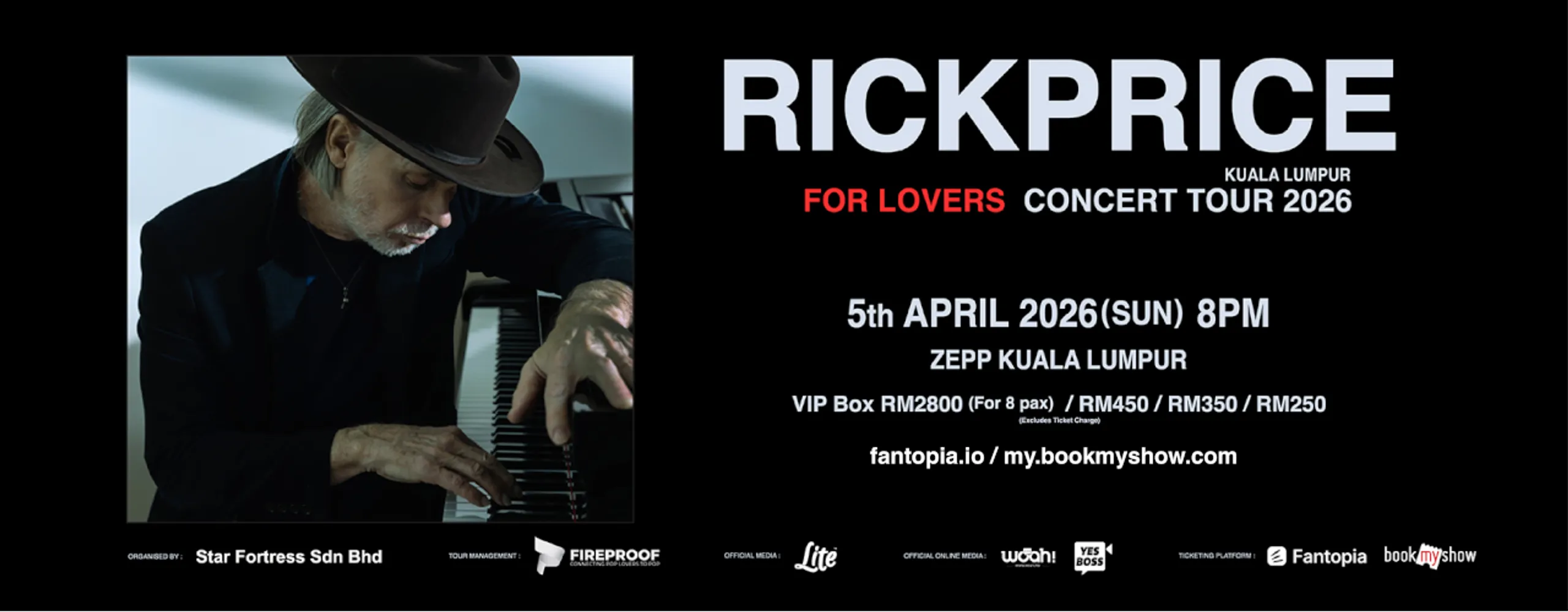 RICK PRICE FOR LOVERS CONCERT TOUR 2026 - KUALA LUMPUR